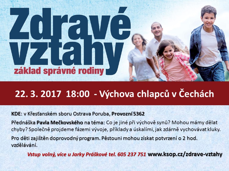 Výchova chlapců v Čechách 22.3.2017